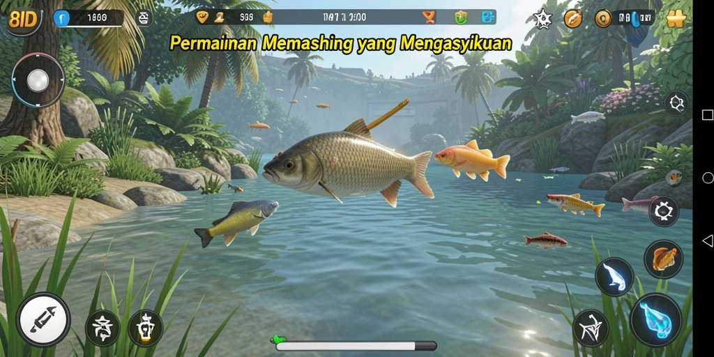 Tangkapan ikan besar dalam gameplay 8ID yang menegangkan.