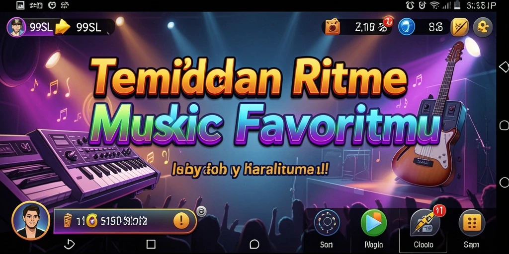 Tampilan gameplay <strong>99SL</strong> yang menampilkan interaksi pengguna dengan musik.