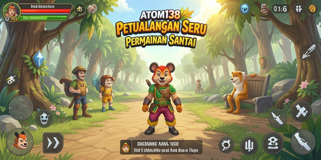Tampilan gameplay santai di ATOM138 yang seru dan menyenangkan.