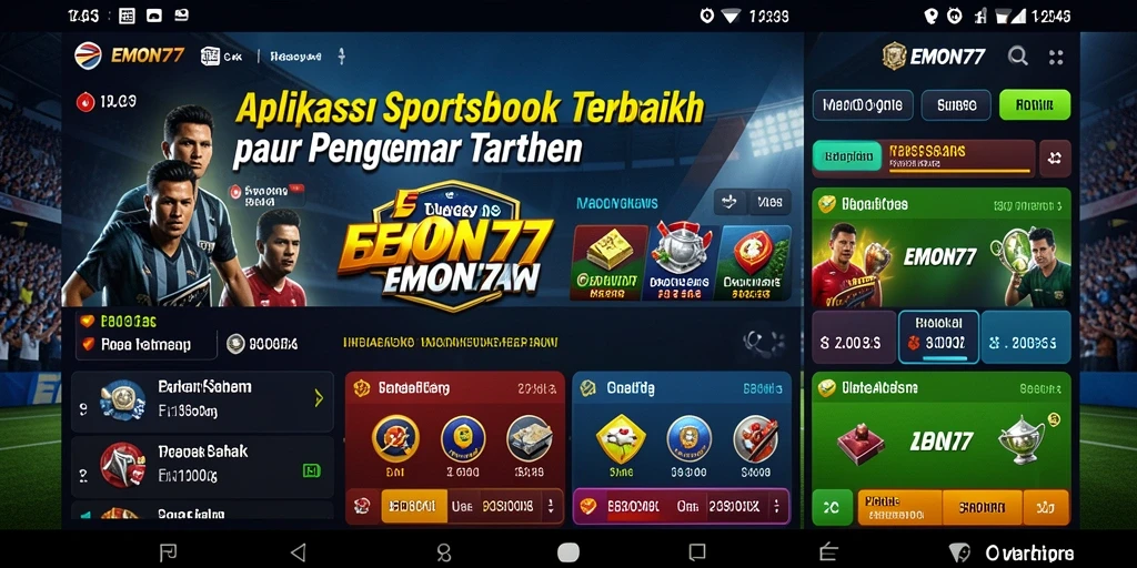 Screenshot gameplay EMON77 menampilkan tampilan taruhan olahraga yang dinamis.