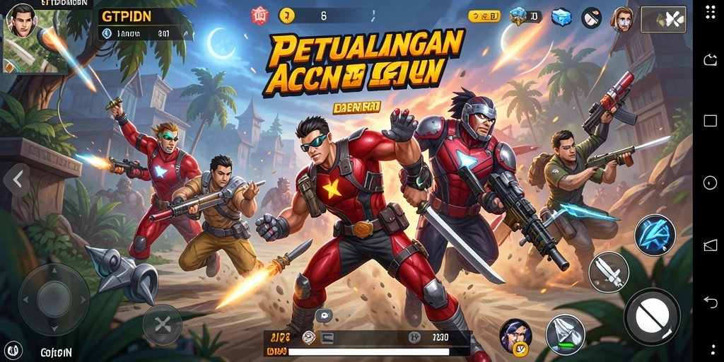 Menampilkan aksi seru dalam gameplay GTPIDN dengan pertempuran yang mendebarkan.
