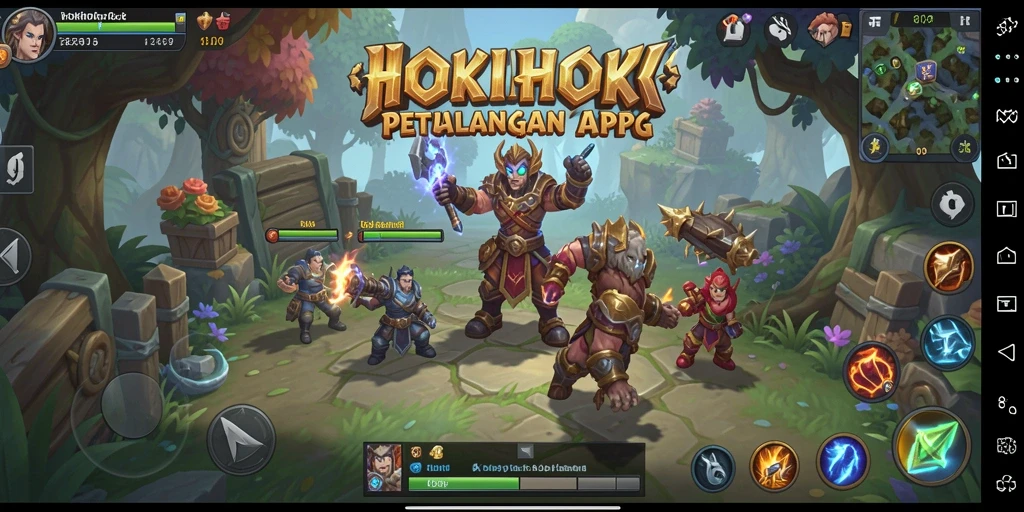 Screenshot HOKIHOKI menampilkan pertarungan epik dalam dunia ARPG.