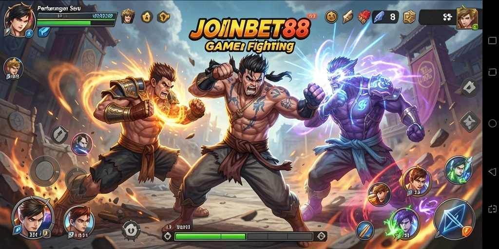 Tampilan gameplay seru dalam JOINBET88 dengan pertarungan yang epik.