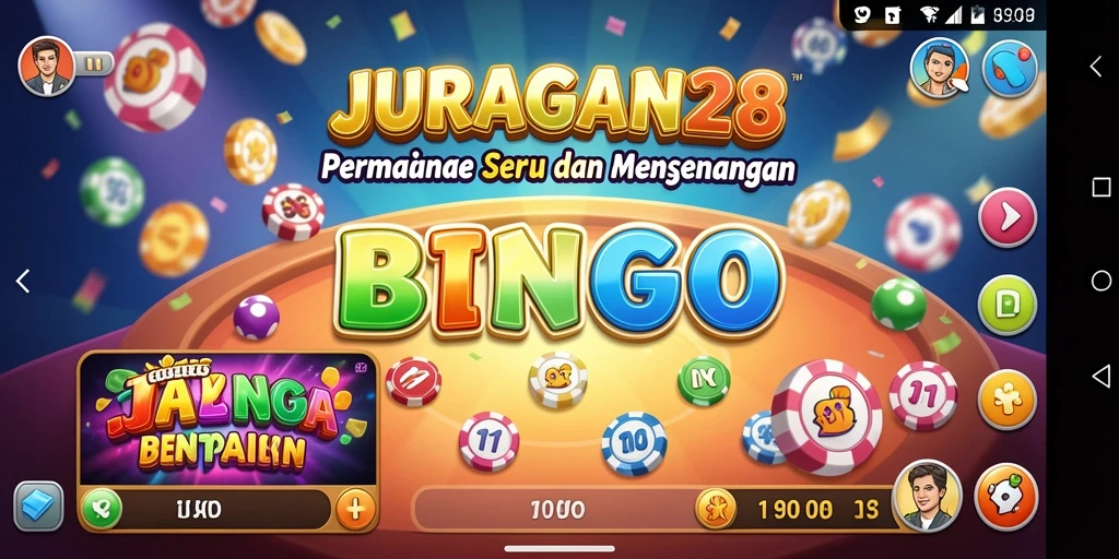 Tampilan gameplay menarik dari JURAGAN28 sambil bermain Bingo.