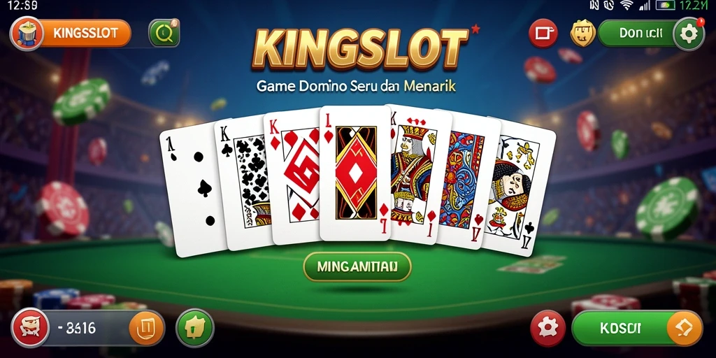 Tampilan menarik gameplay KINGSLOT dalam sesi Domino.