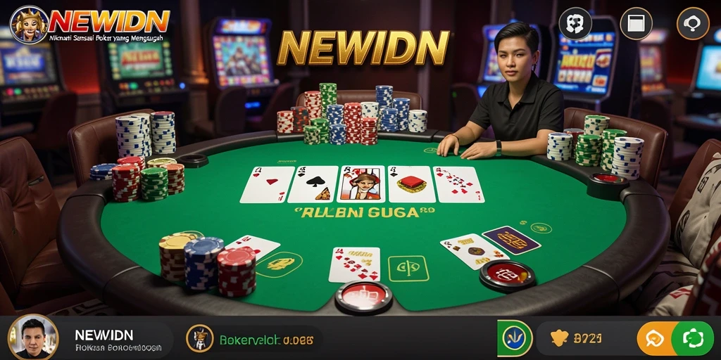 Gameplay Poker yang mendebarkan di <strong>NEWIDN</strong> dengan pemain nyata.