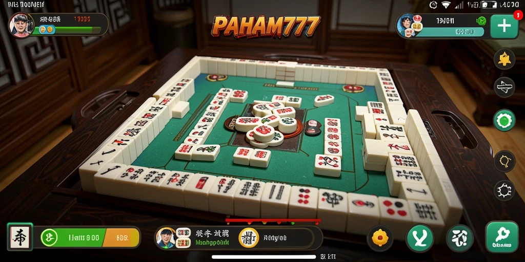 Tangkapan layar gameplay PAHAM777 yang menarik dengan batu Mahjong.