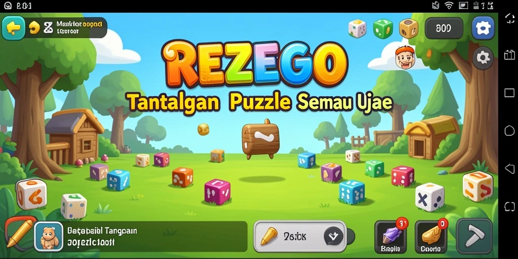 Screenshot gameplay REZEGO menampilkan tantangan Puzzle yang menarik.