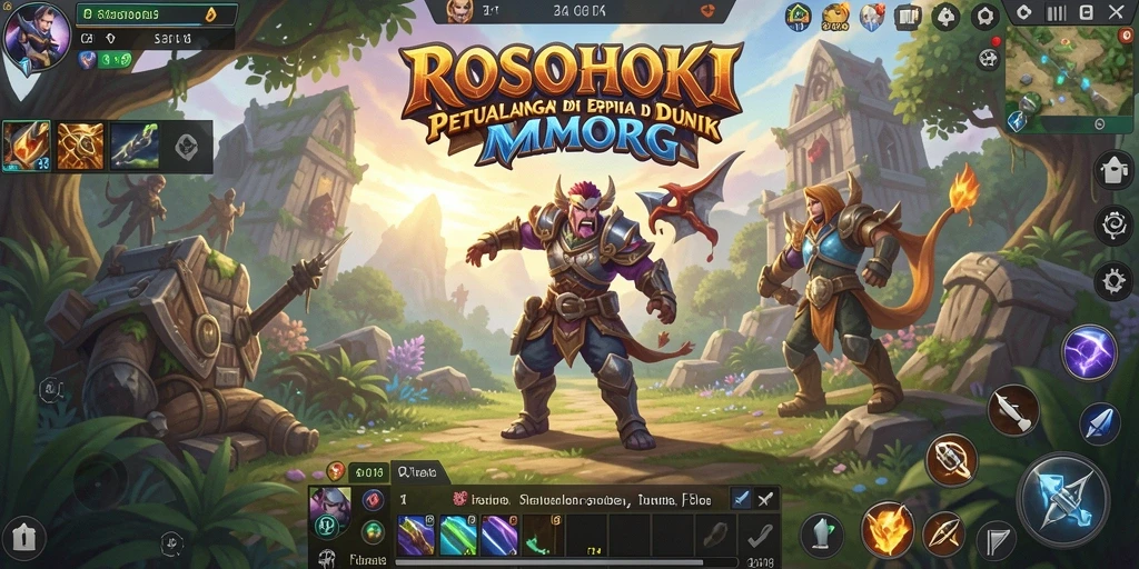 Gameplay seru dalam <strong>ROSOHOKI</strong> menampilkan aksi dan eksplorasi dunia yang luas.