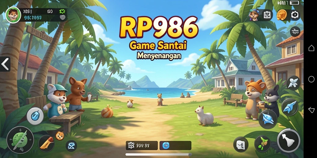Tampilan gameplay RP886 yang penuh warna dan seru.