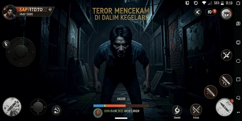Gameplay SAPITOTO yang menegangkan dan menyeramkan.