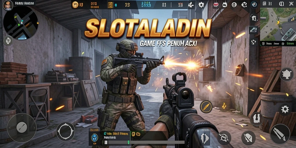 Tampilan seru gameplay cepat dalam SLOTALADIN.